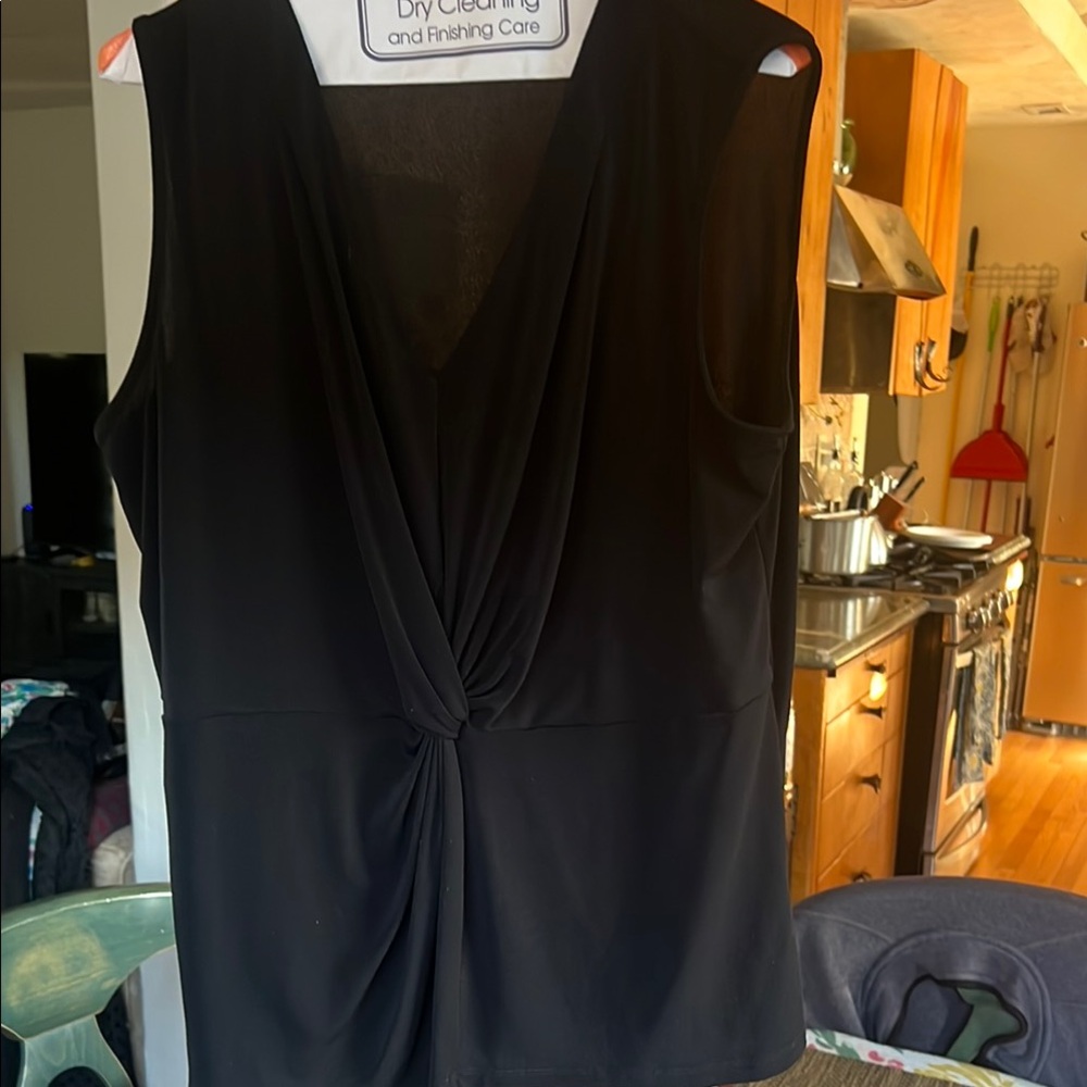 Alfani Black Sleeveless Blouse